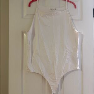 Abercrombie & Fitch Cream High Neck Bodysuit